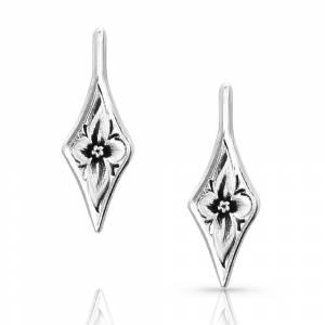 Montana Silversmiths Antiqued Wildflower Diamond Earrings