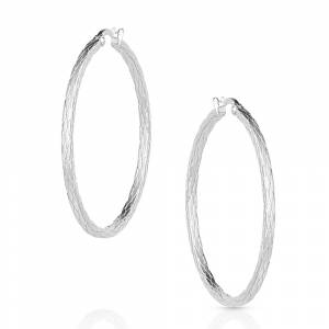 Montana Silversmiths Diamond Cut Argyle Hoop Earrings