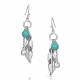 Montana Silversmiths Charming Feather & Turquoise Earrings