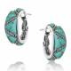 Montana Silversmiths Turquoise Wedge Hoop Earrings