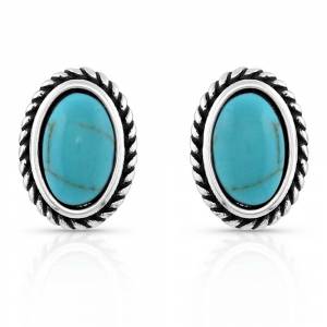 Montana Silversmiths Into the Blue Turquoise Oval Earrings
