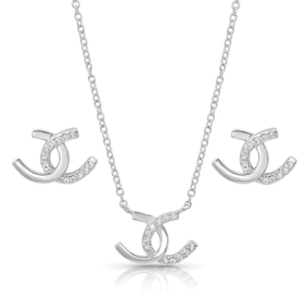 Montana Silversmiths Horseshoe Happiness Jewelry Set