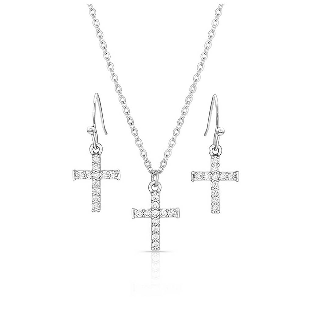 Montana Silversmiths Unwavering Cross Jewelry Set