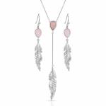 Montana Silversmiths Dreamy Rose Feather Jewelry Set