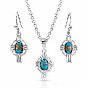 Montana Silversmiths Easter Cross Turquoise Jewelry Set