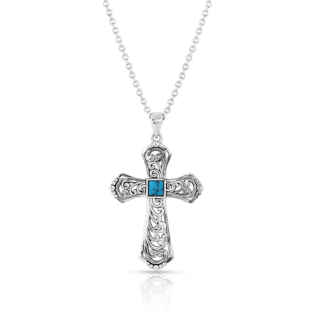 Montana Silversmiths Cathedral Curves Silver Cross Necklace