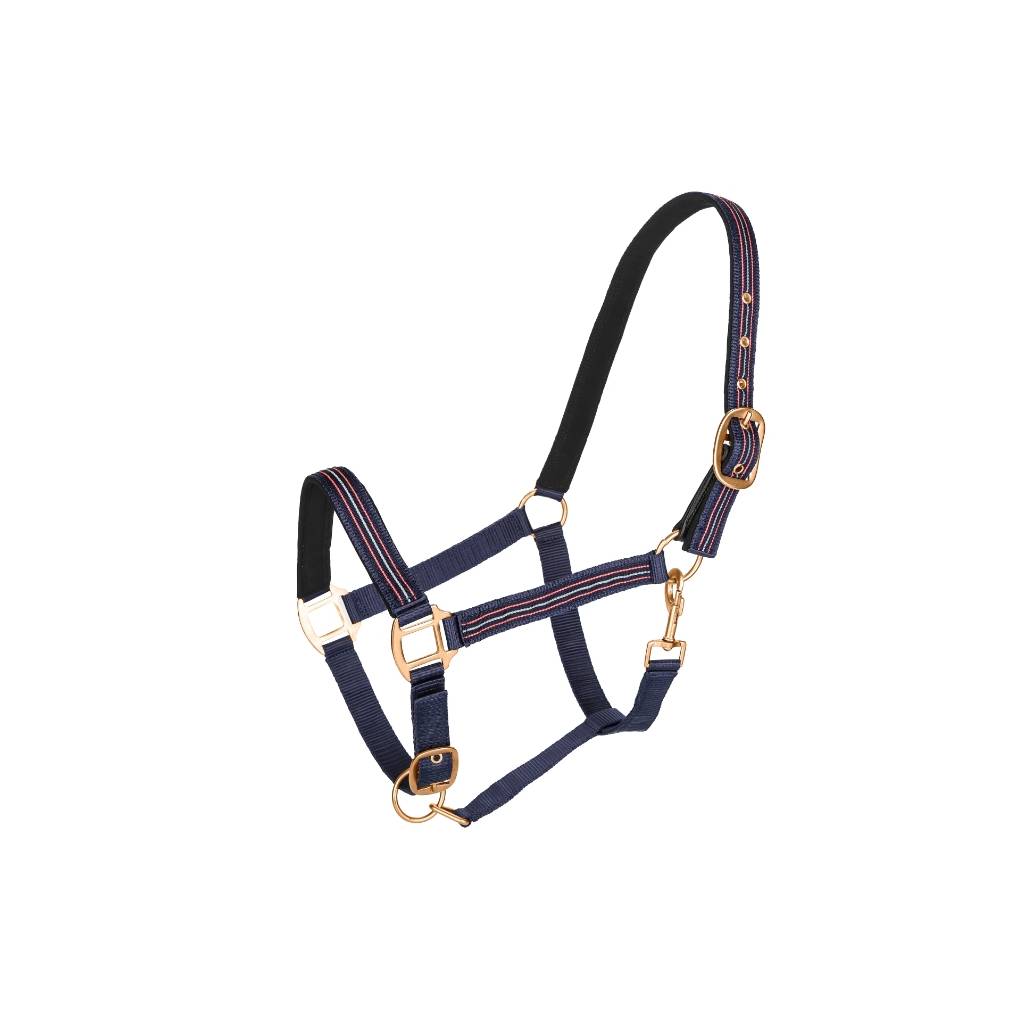 TuffRider Adjustable Nylon Breakaway Halter with Padded Crown and Rose Gold Hardware