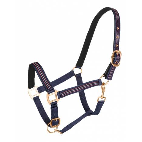 TuffRider Adjustable Nylon Breakaway Halter with Padded Crown and Rose Gold Hardware