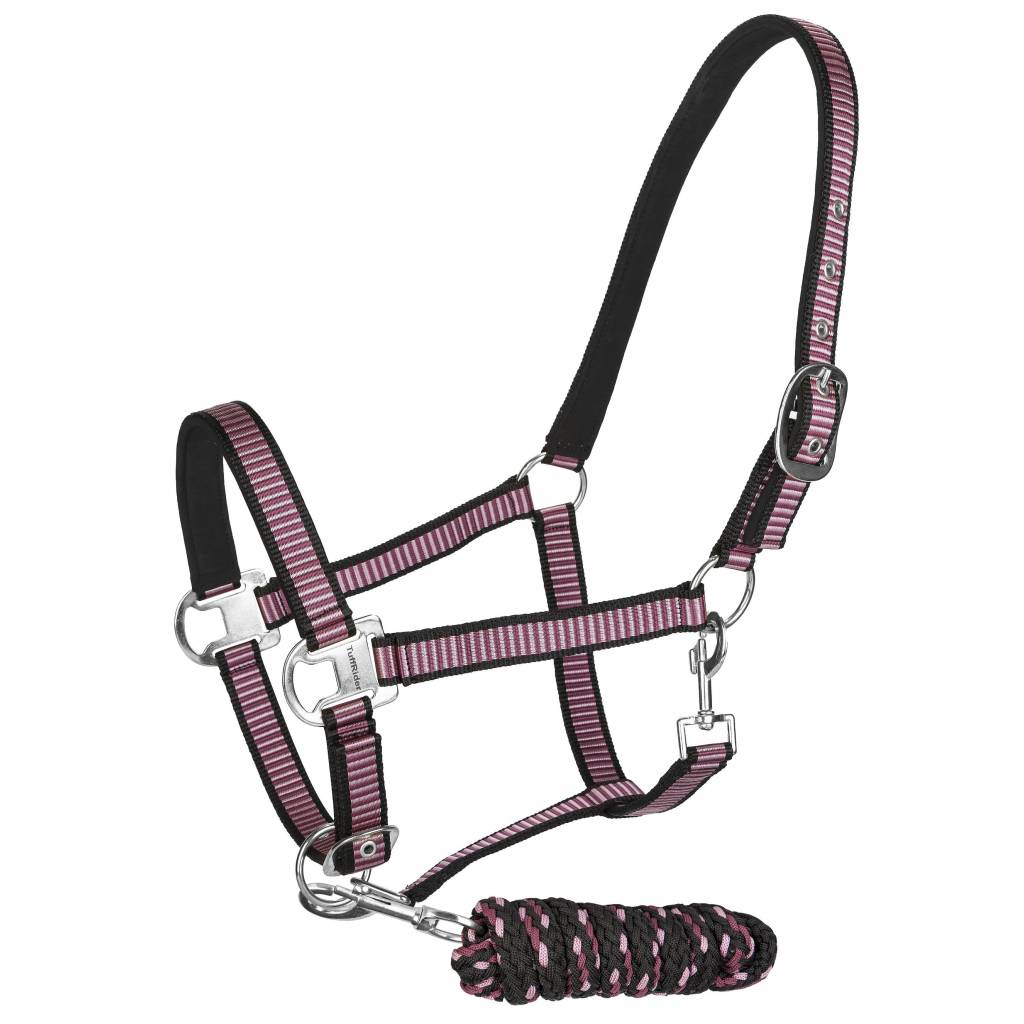 TuffRider Adjustable Nylon Breakaway Halter with Padded Crown And Lead