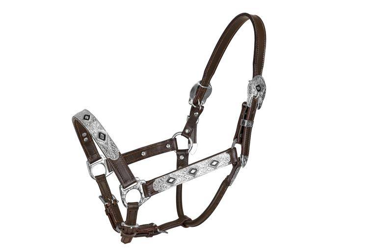 TuffRider Western Show Halter With Silver Hardware