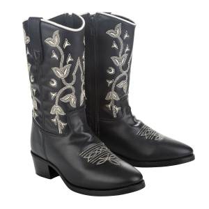 TuffRider Kids Black Floral Western Boots