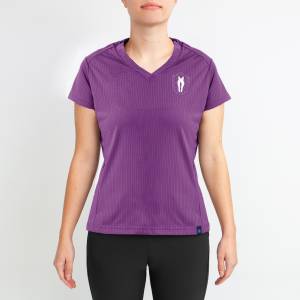 Irideon Ladies Luna Icemesh Tee Shirt - Purple Hibiscus - X-Large