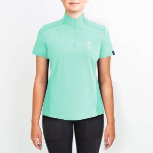 Irideon Ladies Luna Coolstretch Short Sleeve Jersey - Island Green - Medium