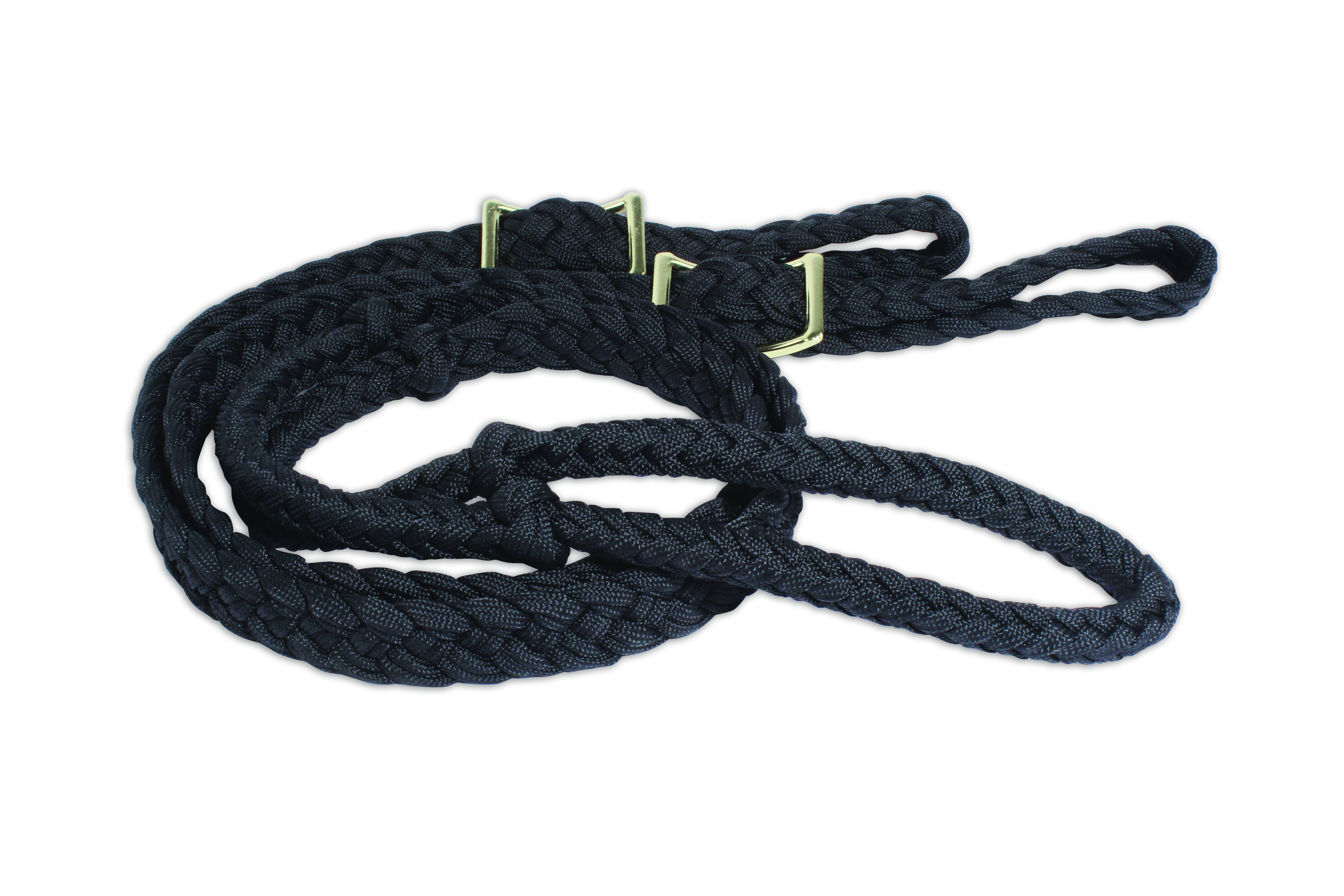 7400-BLA Professionals Choice 5/8 Braided Barrel Reins sku 7400-BLA