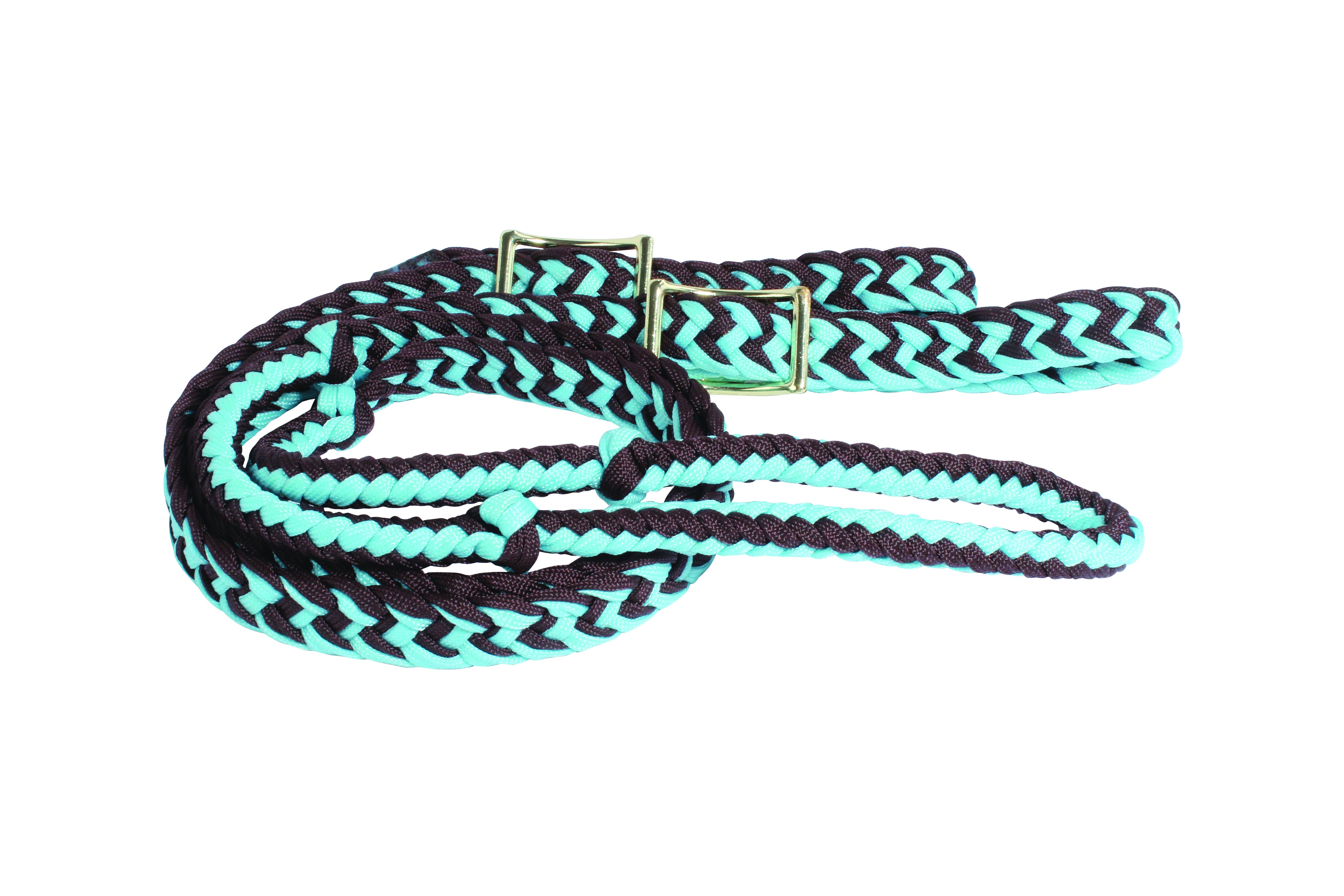 7400-TUR/CHO Professionals Choice 5/8 Braided Barrel Reins sku 7400-TUR/CHO