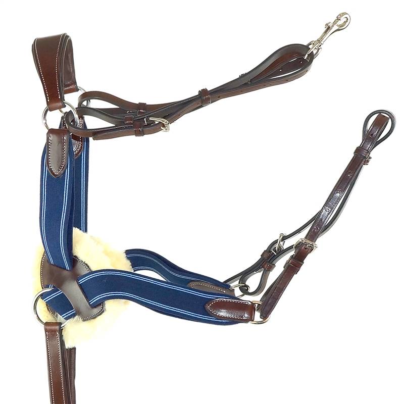 Nunn Finer 5-Way Breastplate With Blue Elastic