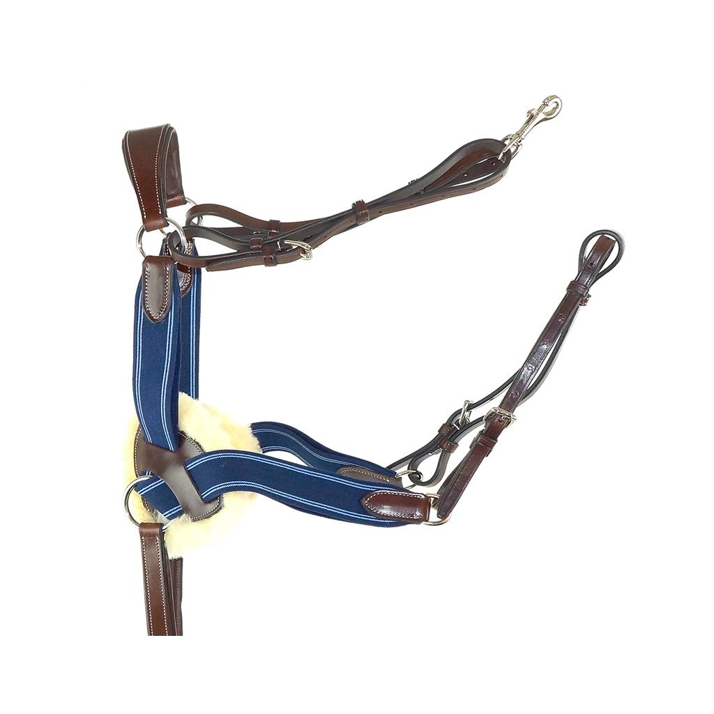 Nunn Finer 5-Way Breastplate With Blue Elastic