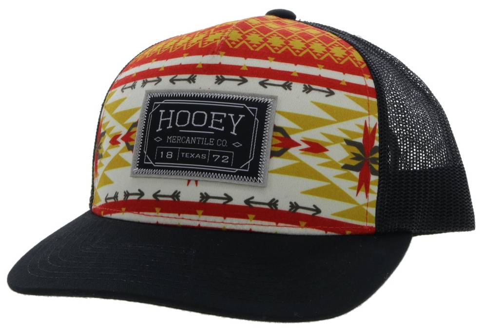 Hooey Doc 5-Panel Trucker Cap with Black/White Rectangle Patch