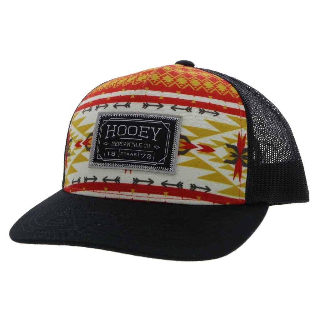 Hooey Doc 5-Panel Trucker Cap with Black/White Rectangle Patch
