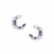 Montana Silversmiths Purple Haze Cluster Moon Earrings