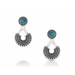 Montana Silversmiths Front-Back Turquoise StoneEarrings