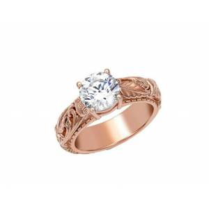 Montana Silversmiths Ladies Sheridan Solitaire Rose Gold Ring