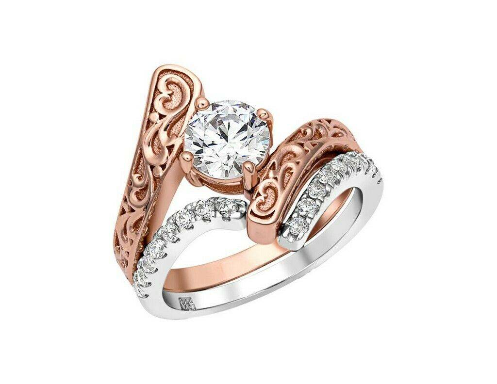 Montana Silversmith Silver & Rose Gold Western Wedding Band