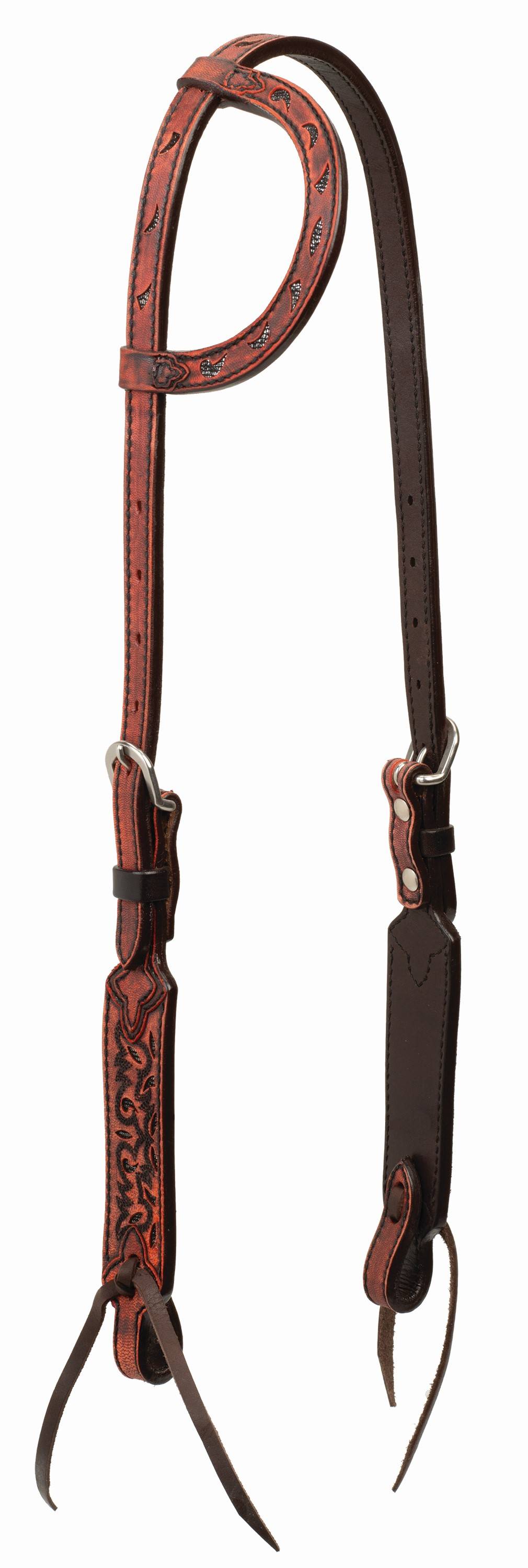 Weaver Turquoise Cross Pioneer 5/8"Sliding Ear Headstall