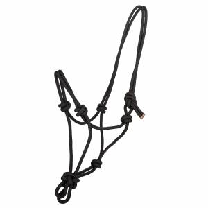 Tabelo Classic Cowboy Rope Halter - Black - Horse