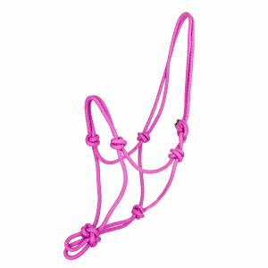 Tabelo Classic Cowboy Rope Halter - Hot Pink - Horse