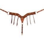 Martin Saddlery Breast Collar with Rosette Blood Knots