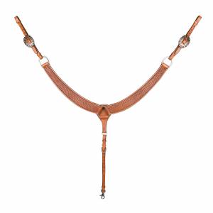 MEMORIAL DAY BOGO: Tabelo Basket Tooled Breast Collar - YOUR PRICE FOR 2