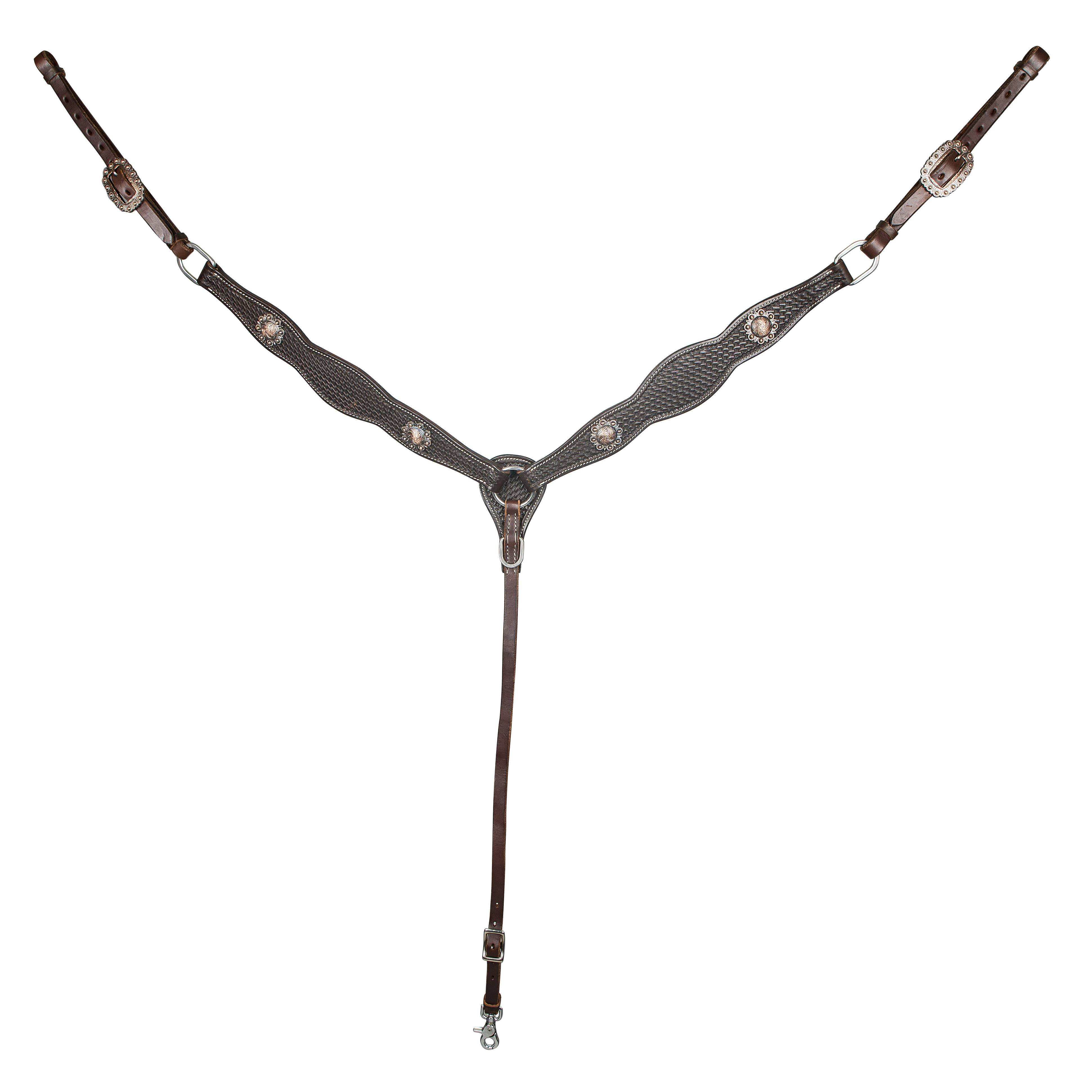 Tabelo Basket Tooled Scalloped Breast Collar