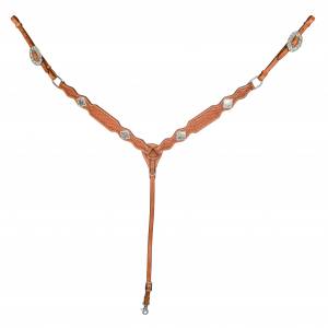 CYBER BOGO: Tabelo Basket Tooled Scalloped Breast Collar - YOUR PRICE FOR 2