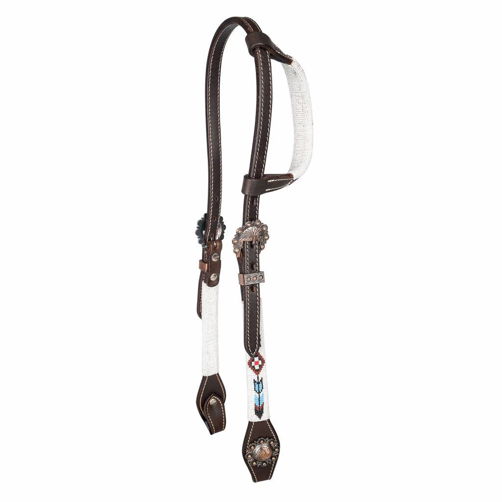 ST. PATTY BOGO: Tabelo Ear Headstall with Aztec Beaded Trim - YOUR PRICE FOR 2