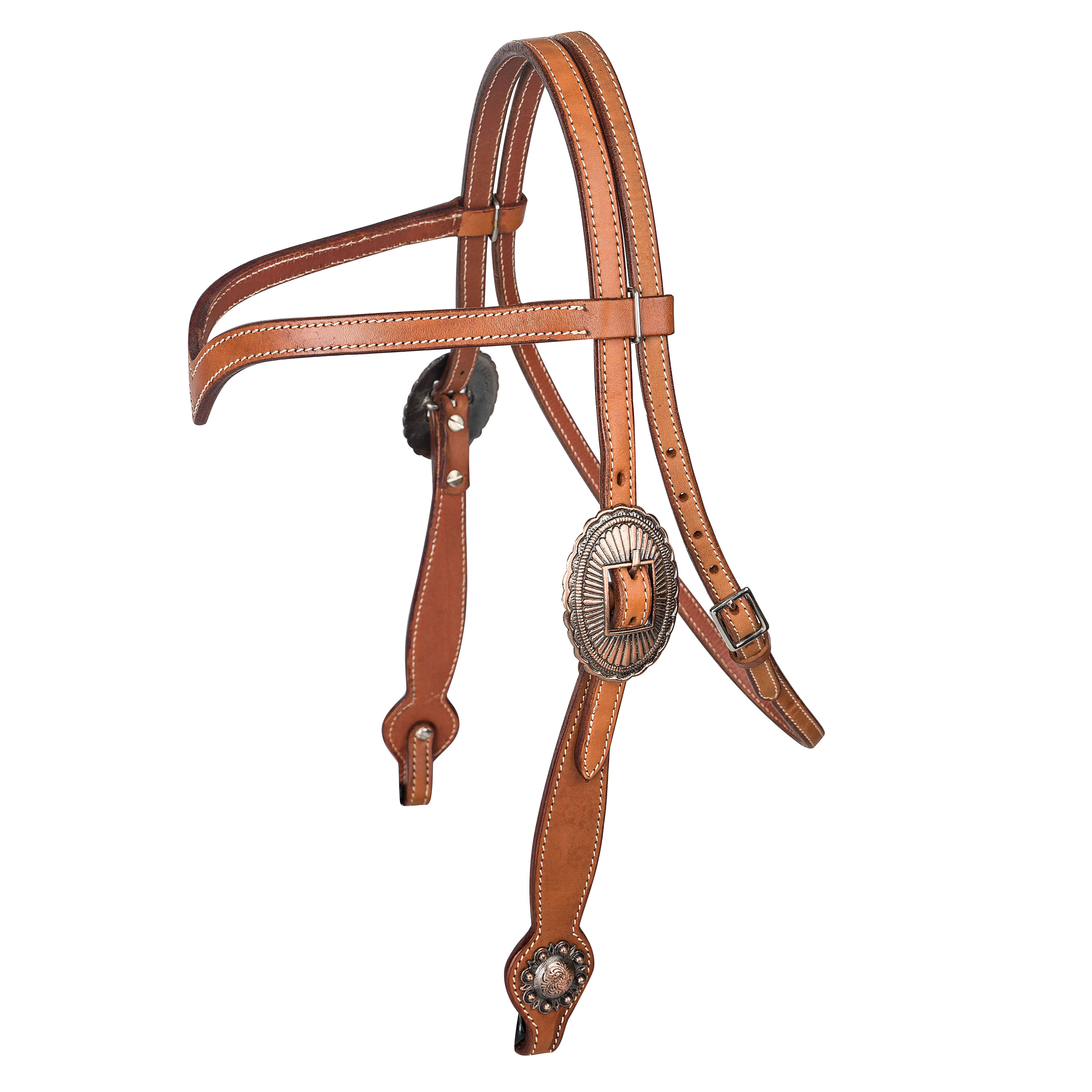 HS181-CHESTNUT-HORSE Tabelo V-Brow Headstall sku HS181-CHESTNUT-HORSE