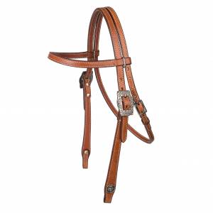 Tabelo Browband Headstall - Antique Chestnut - Horse