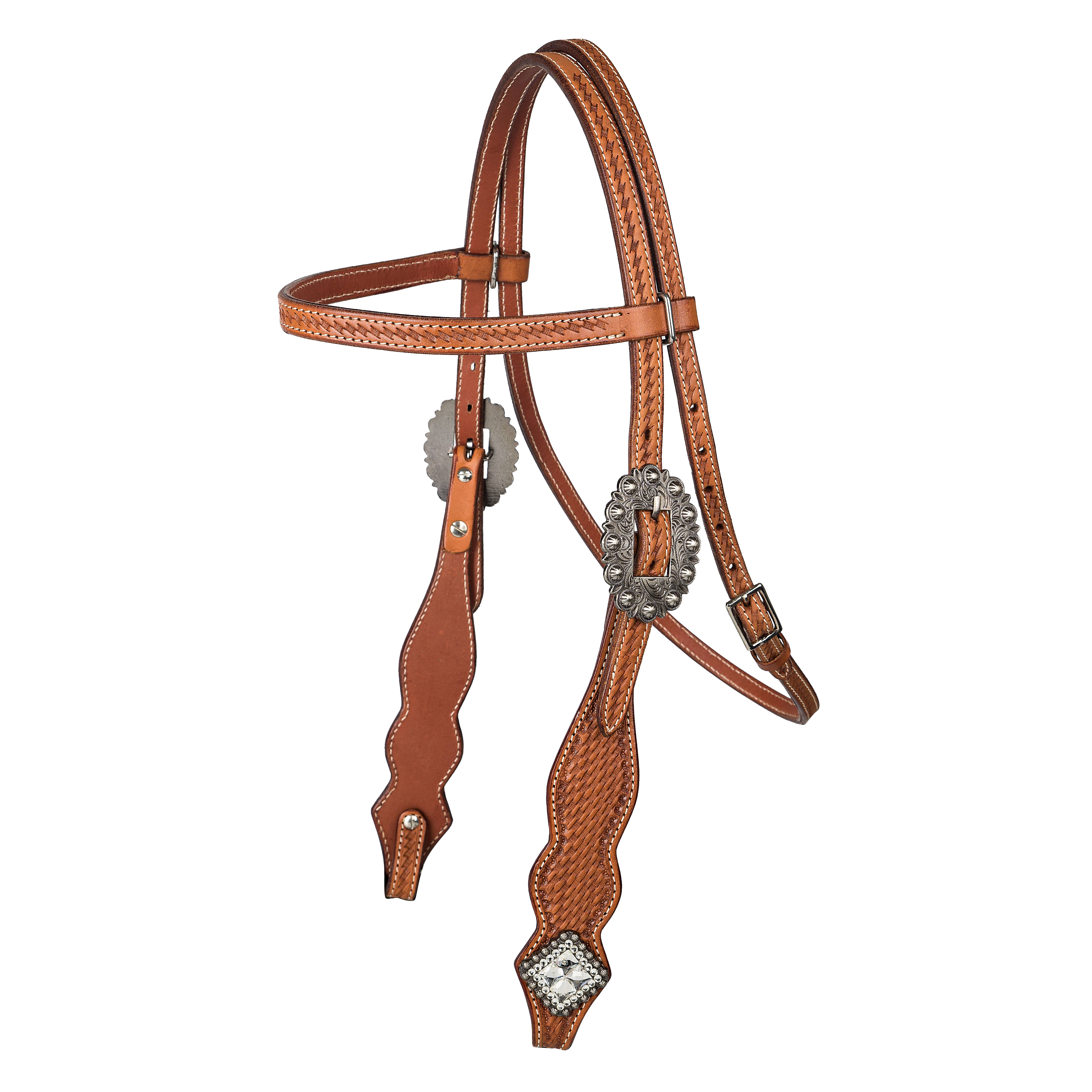 HS195-CHESTNUT-HORSE Tabelo Browband Headstall sku HS195-CHESTNUT-HORSE