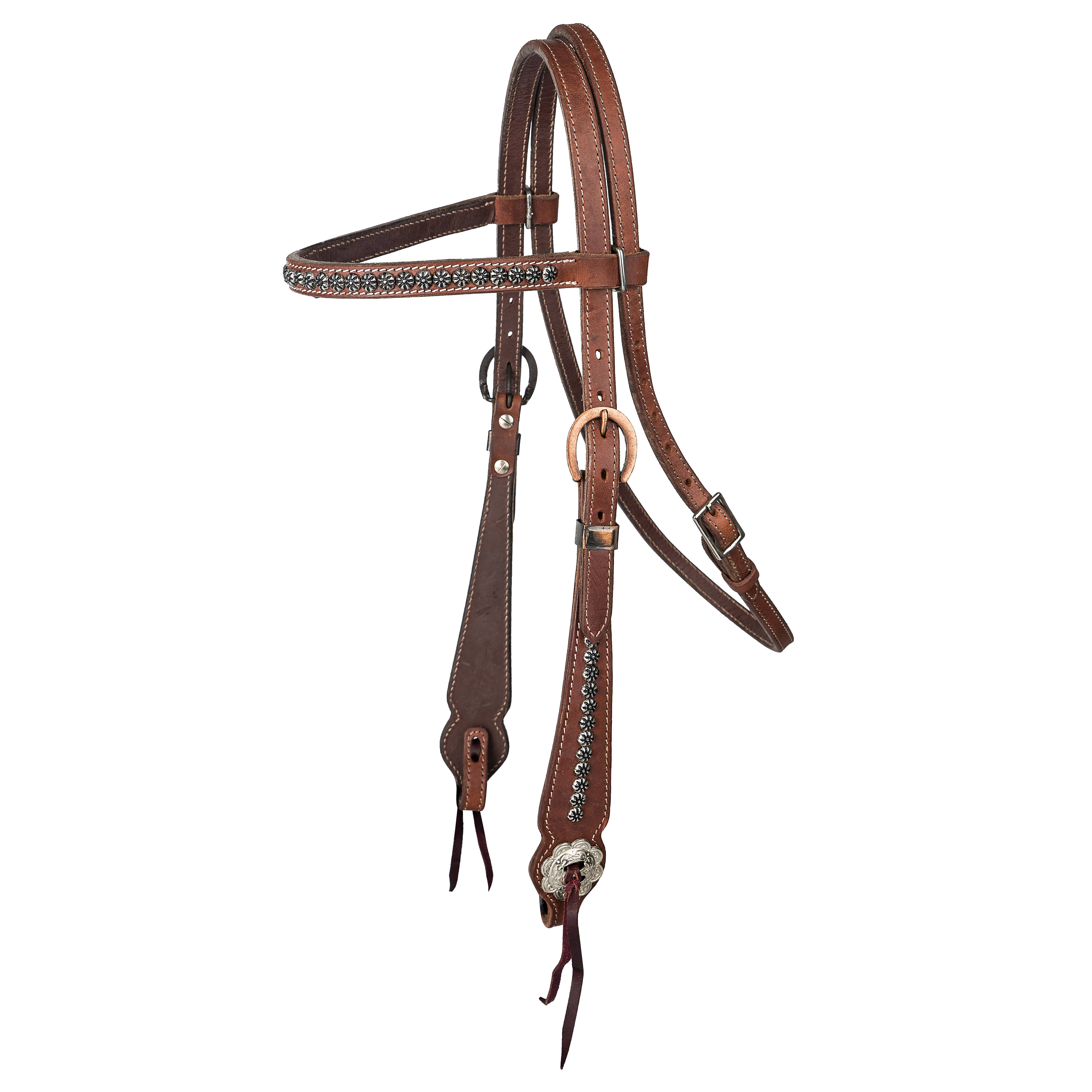 HS204-HARNESS-HORSE Tabelo Browband Headstall with  Studs sku HS204-HARNESS-HORSE