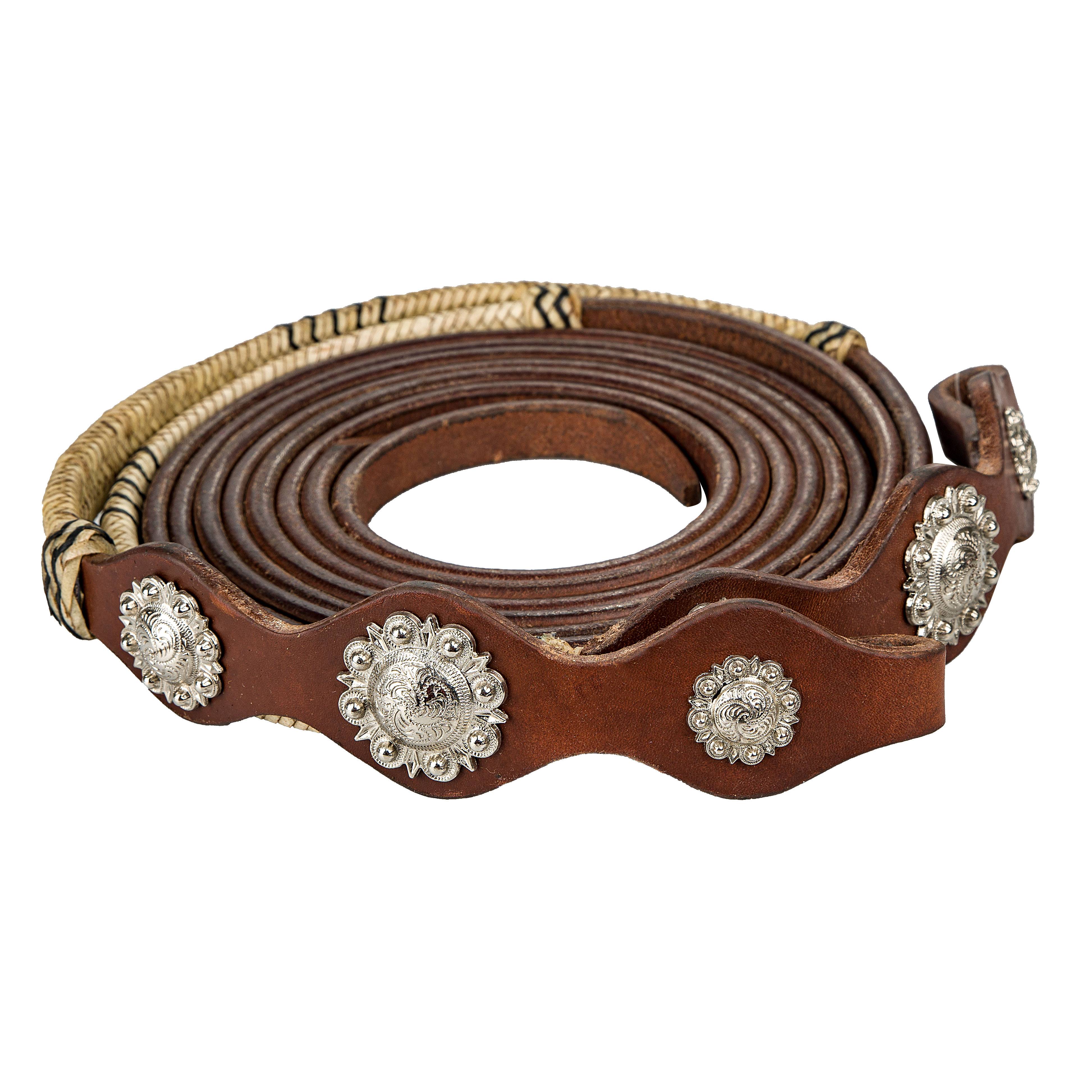 Tabelo Split Reins with  Conchos & Rawhide