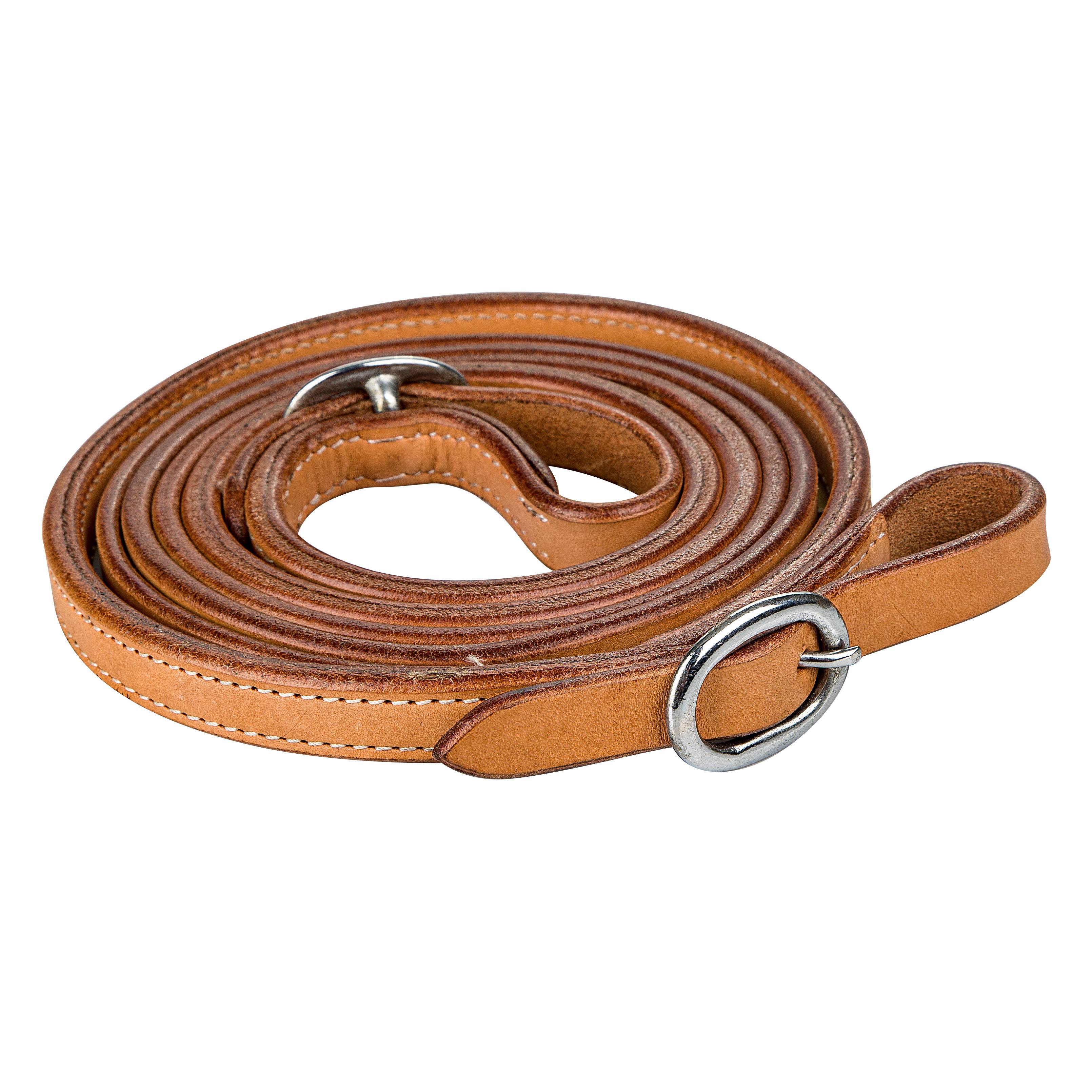 RE138-NATURAL-5/8X75 Tabelo Contest Reins with  Buckle Ends sku RE138-NATURAL-5/8X75