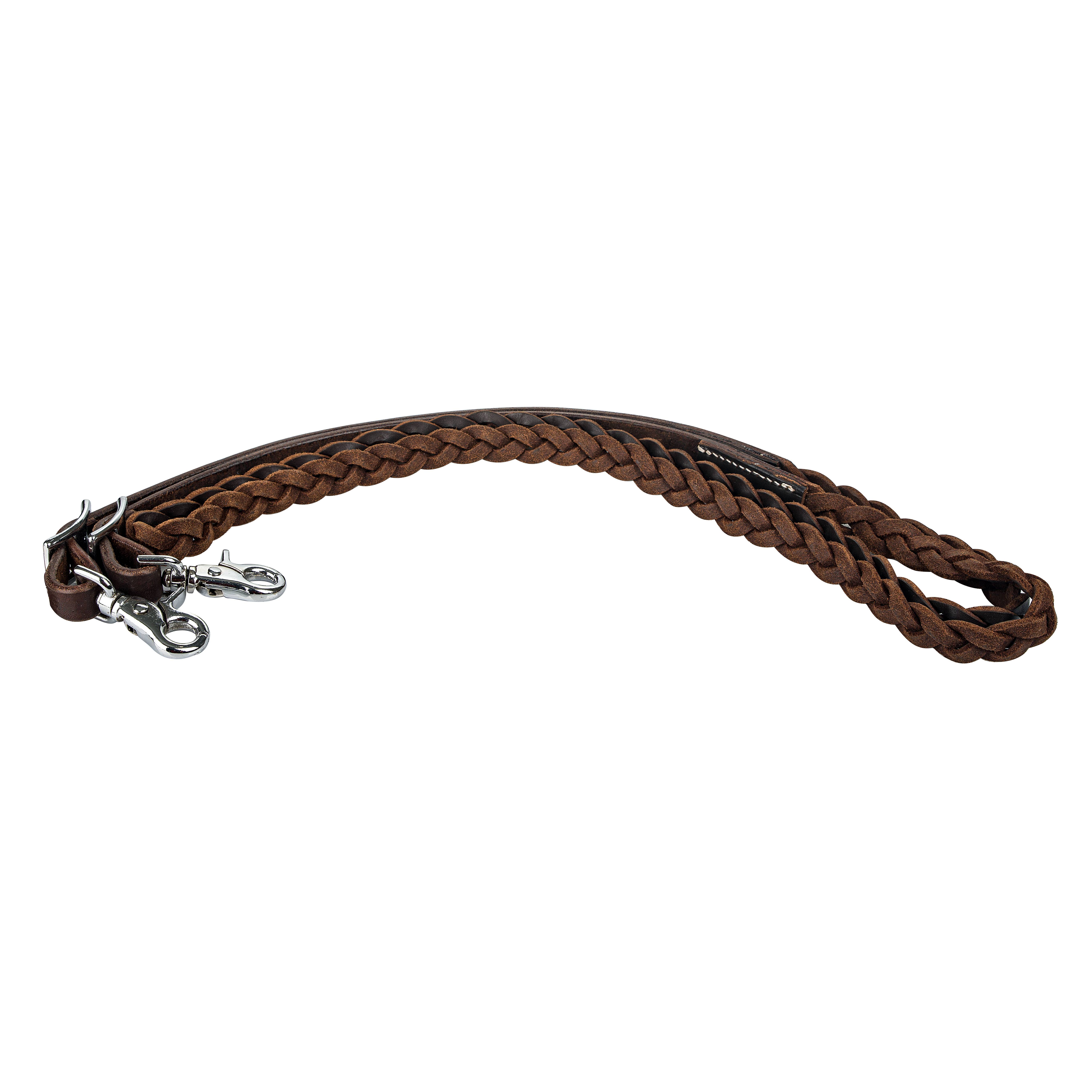 RE146-BROWN-5/8X75 Tabelo Contest Reins with  Buckle Ends sku RE146-BROWN-5/8X75