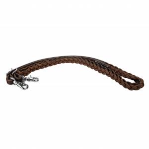 Tabelo Contest Reins with  Buckle Ends - Brown - 5/8 x 75'