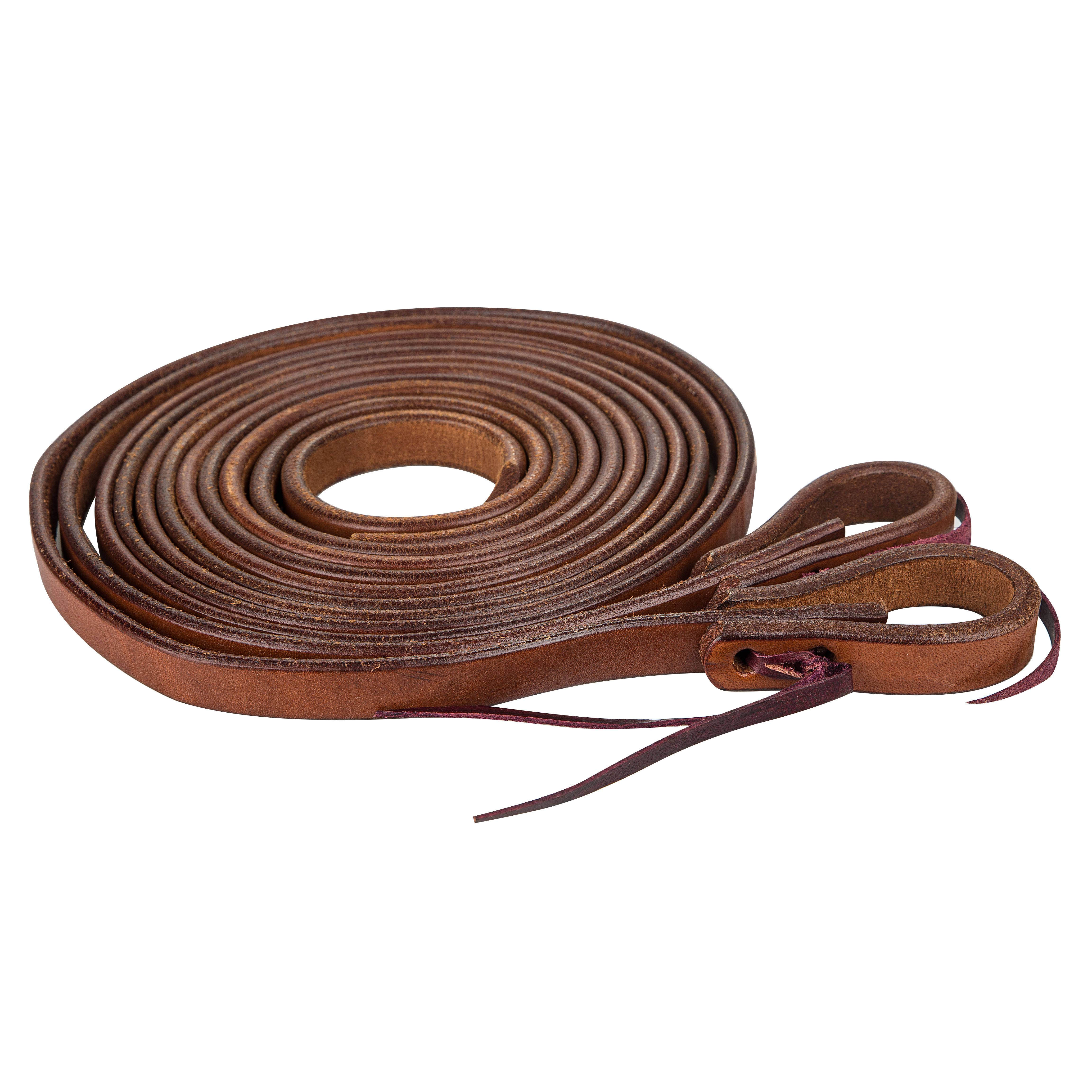 RE155-ANTIQUECHESTNUT-5/8X75 Tabelo Split Reins with  Water Ties sku RE155-ANTIQUECHESTNUT-5/8X75