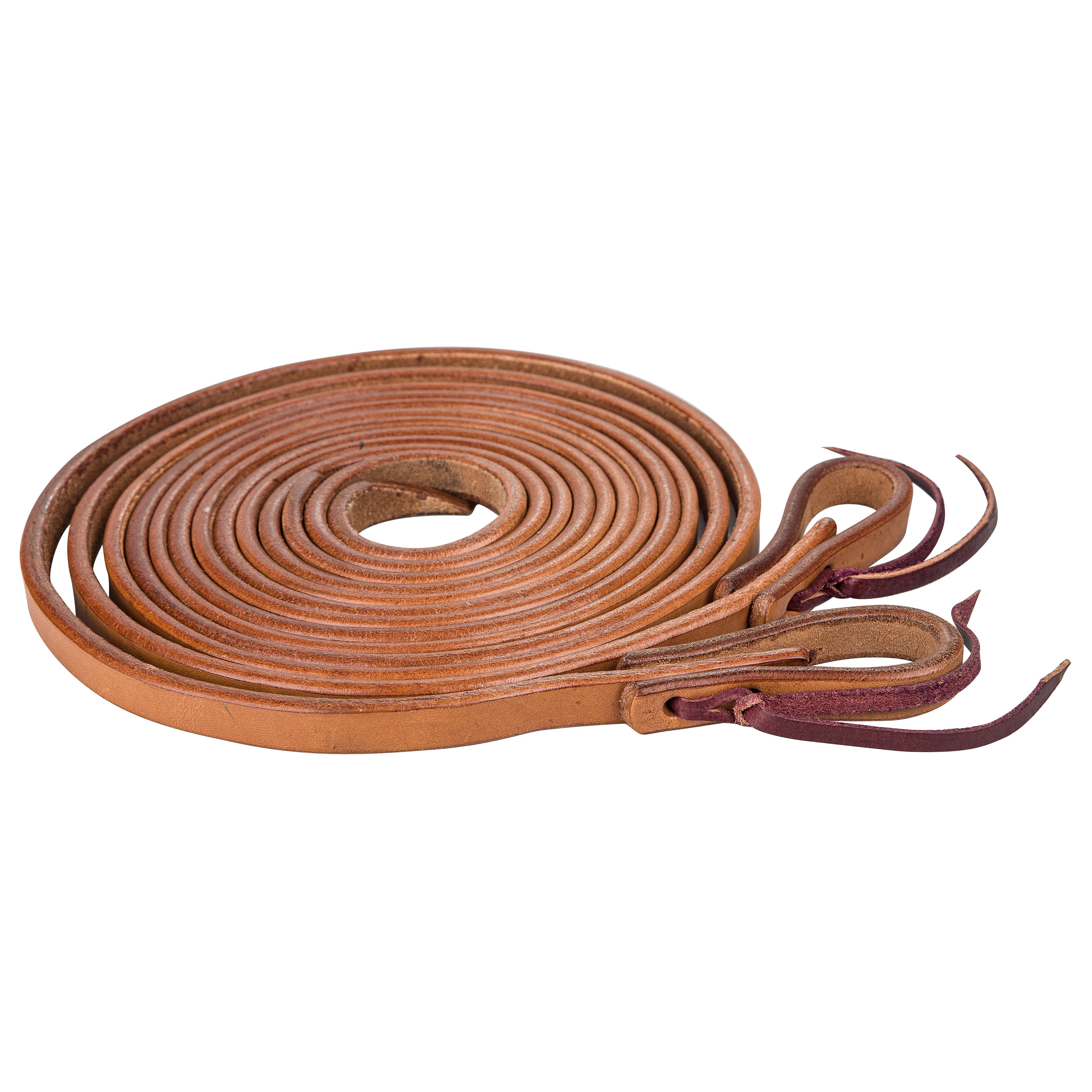 RE159-ANTIQUENATURAL-1/2X75 Tabelo Split Reins with  Water Ties sku RE159-ANTIQUENATURAL-1/2X75