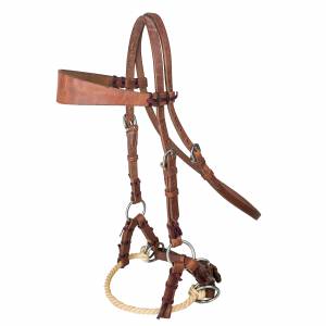 Tabelo Wide Brow Sidepull with  Rope Noseband