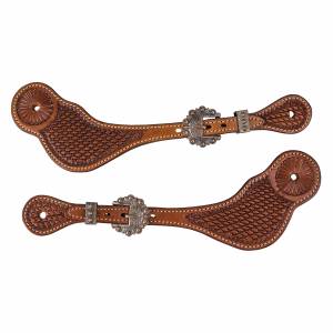 Tabelo Spur Straps with  Basket Tooling