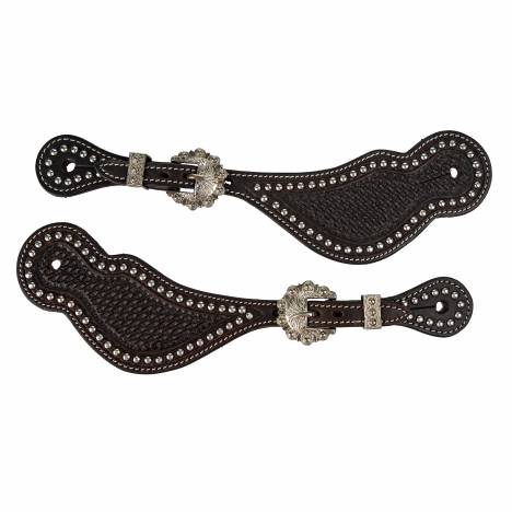Tabelo Shaped Spur Straps with Studded Trim