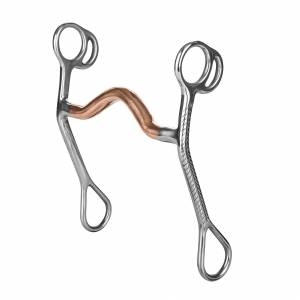 MEMORIAL DAY BOGO: Tabelo SS Rope Trim Medium Port Bit with  Coppermouth - YOUR PRICE FOR 2