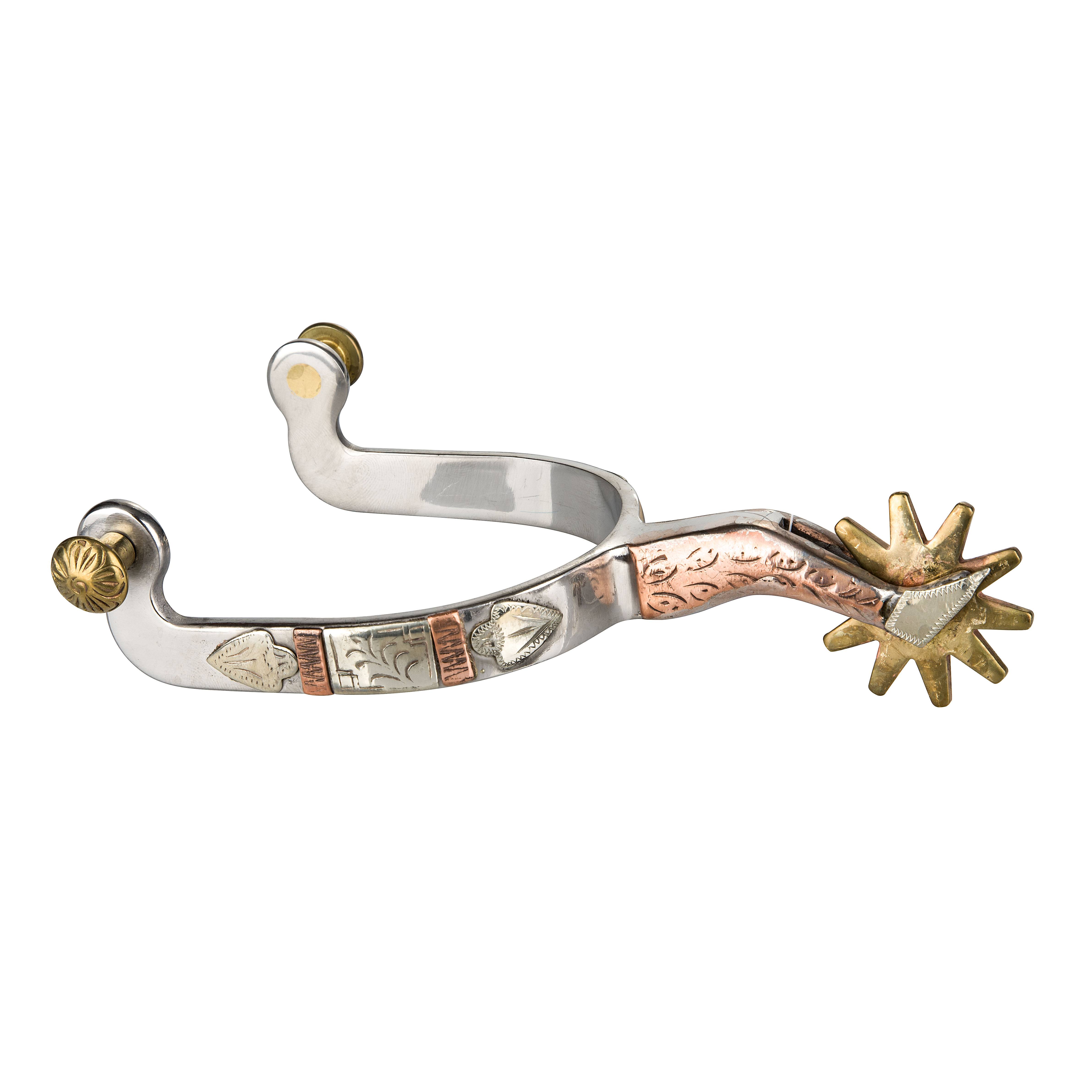 Tabelo SS Gal Leg Spurs with  Engraved Overlay